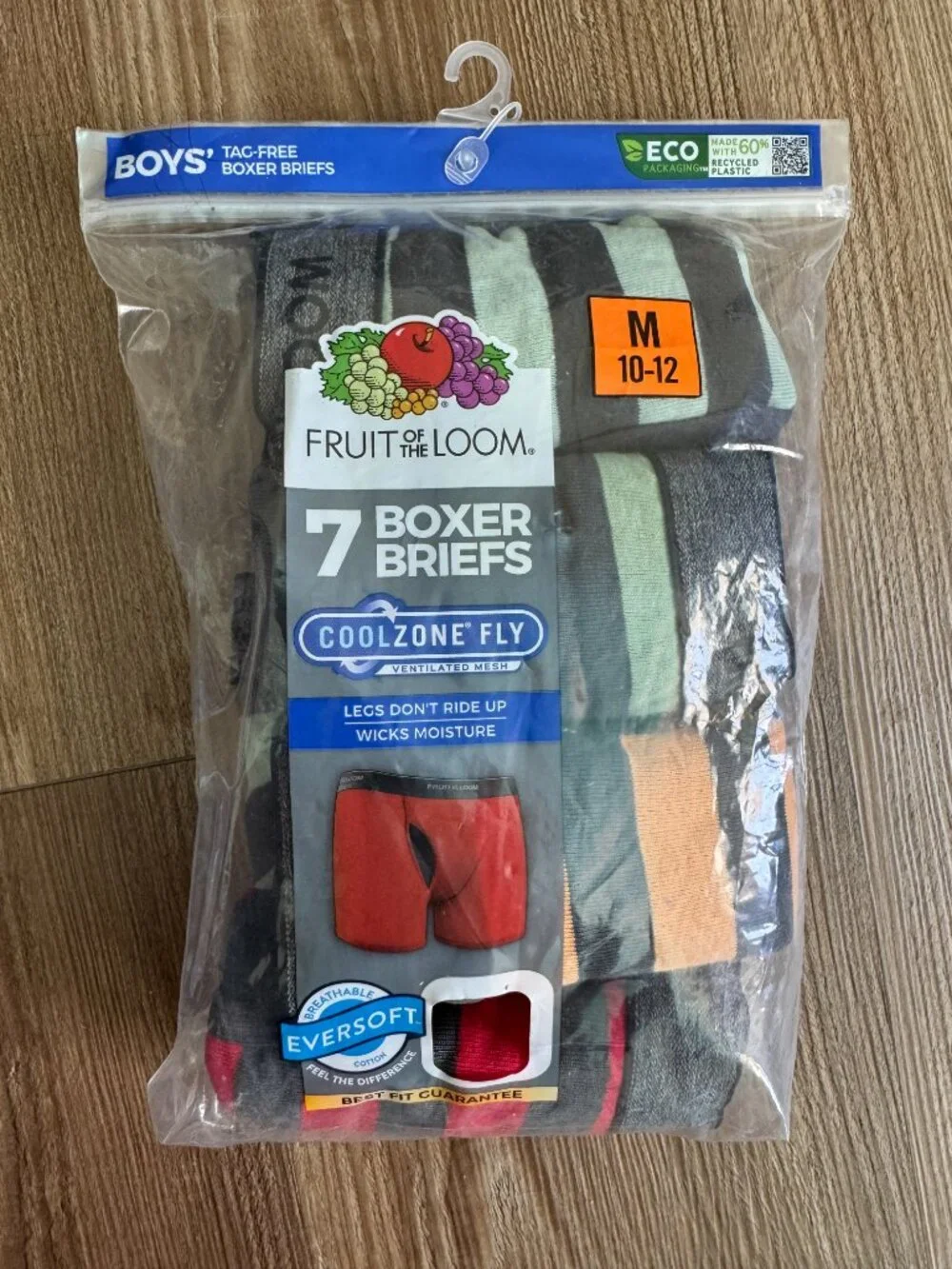 NWT (Deal Worthy / Fruit of the Loom) Boys Boxer Brief Underwear for Ages 10-12